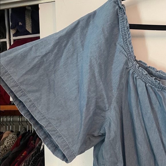 Women's Blue Ruffled Crop Top Gap XXL - Picture 2 of 5